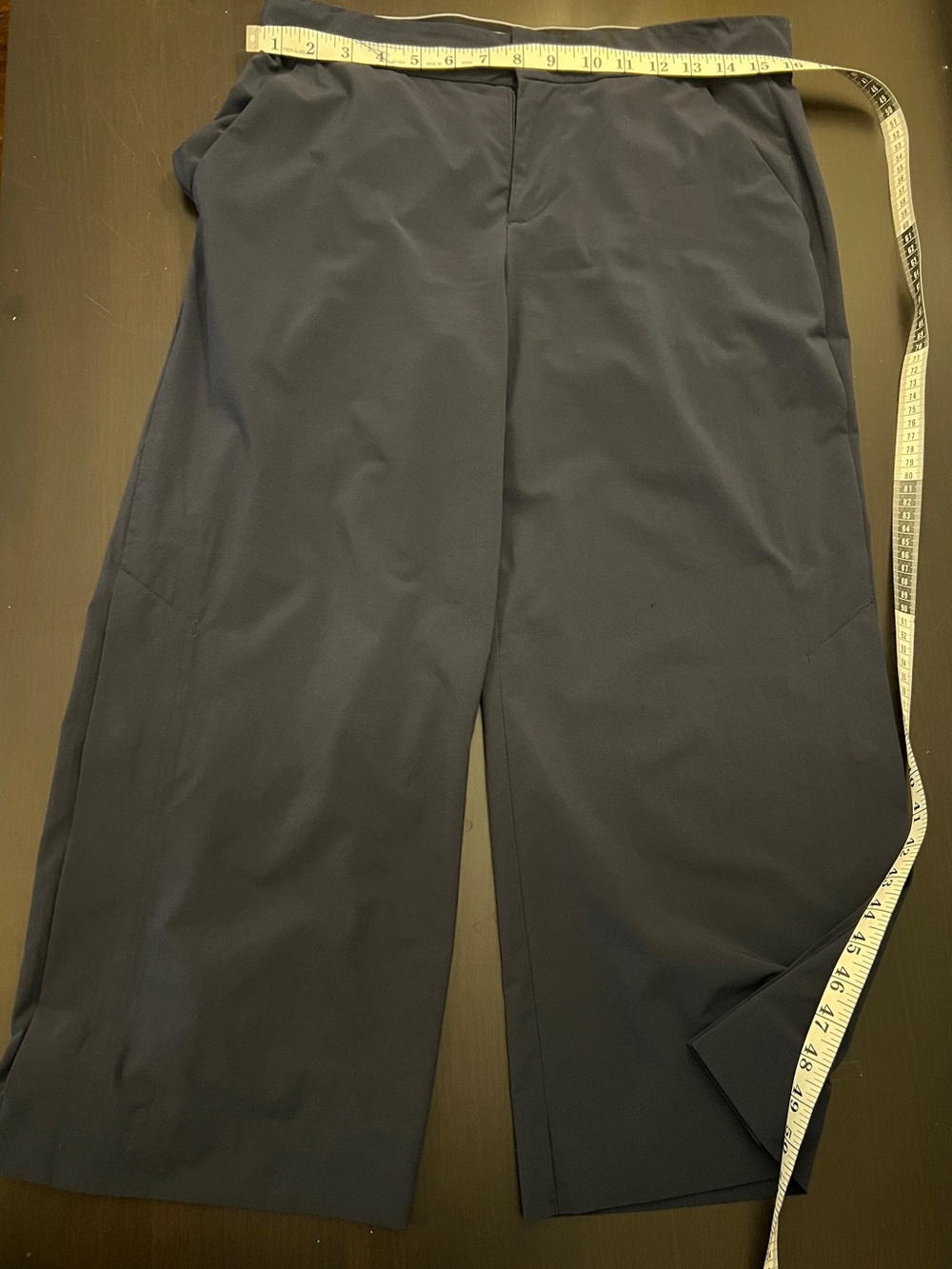 Athleta Dark Navy Wide-Leg Cropped Pants